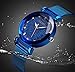 MASTOP Women Watches Fashion Sky Dial Analog Quartz Watches Magnetic Mesh Band Waterproof Wrist Watches for Girl (Fashion/Blue)