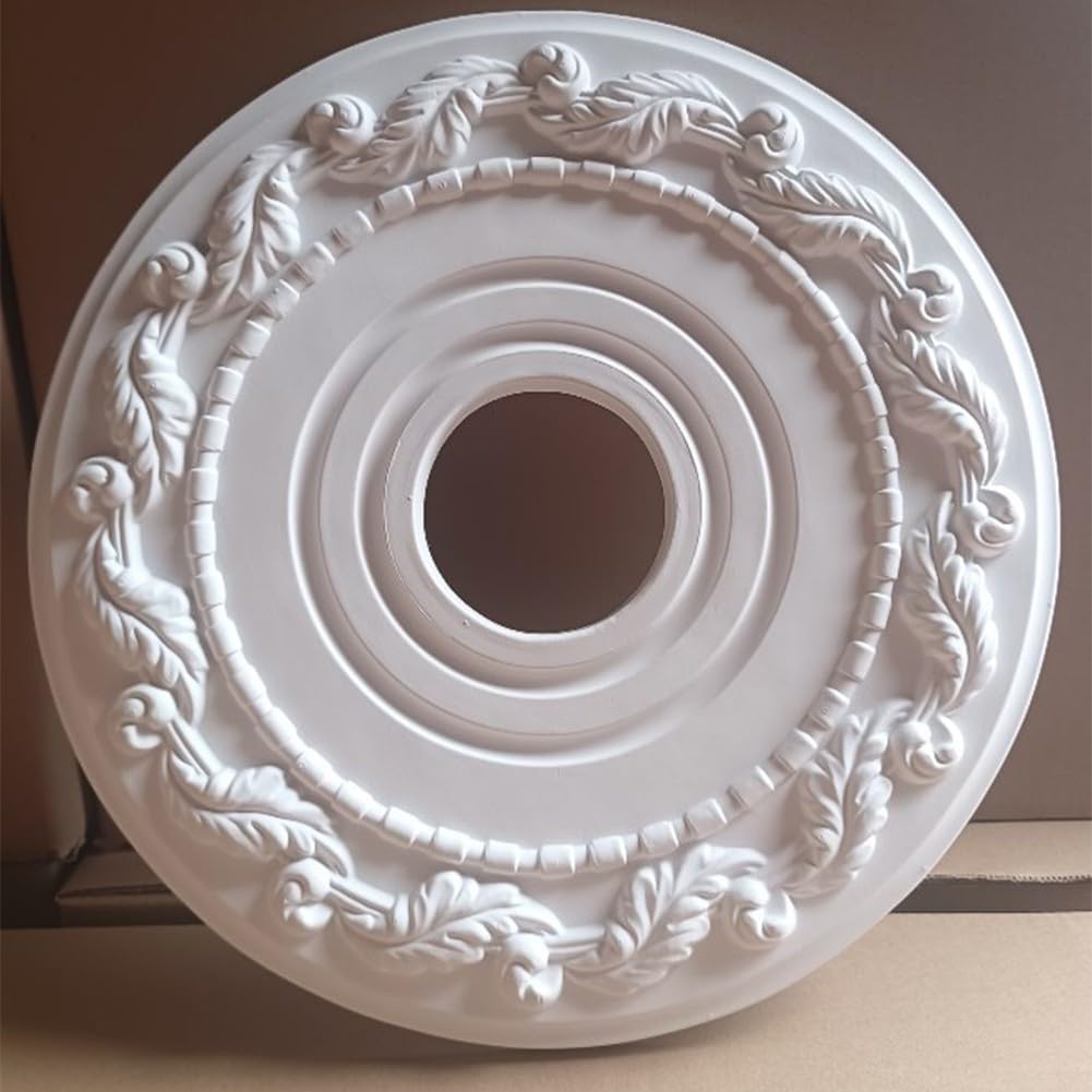 Round Ceiling Light Medallion 16 Inch Decorative Cover Plate Classical Design For Chandelier Fan Mounting Fixture Home Interior