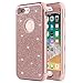 iPhone 8 Plus Case, iPhone 7 Plus Case, Anuck Heavy Duty iPhone 7 Plus Shockproof Protective Case [Sparkly Glitter Texture] Hybrid Armor Defender Cover Case for iPhone 7 Plus/8 Plus 5.5" - Rose Gold