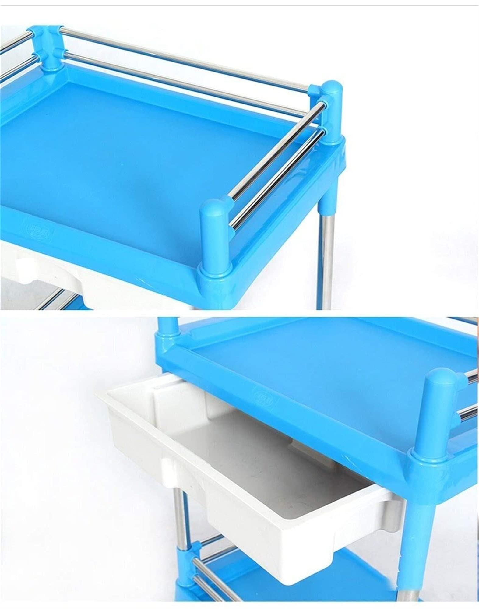 Carrello portautensili/Carrello da Laboratorio/Carrello portautensili per Ufficio logistico Magazzino Multistrato/Carrello a Due Mani (Dimensioni : 44 * 37 * 75cm)