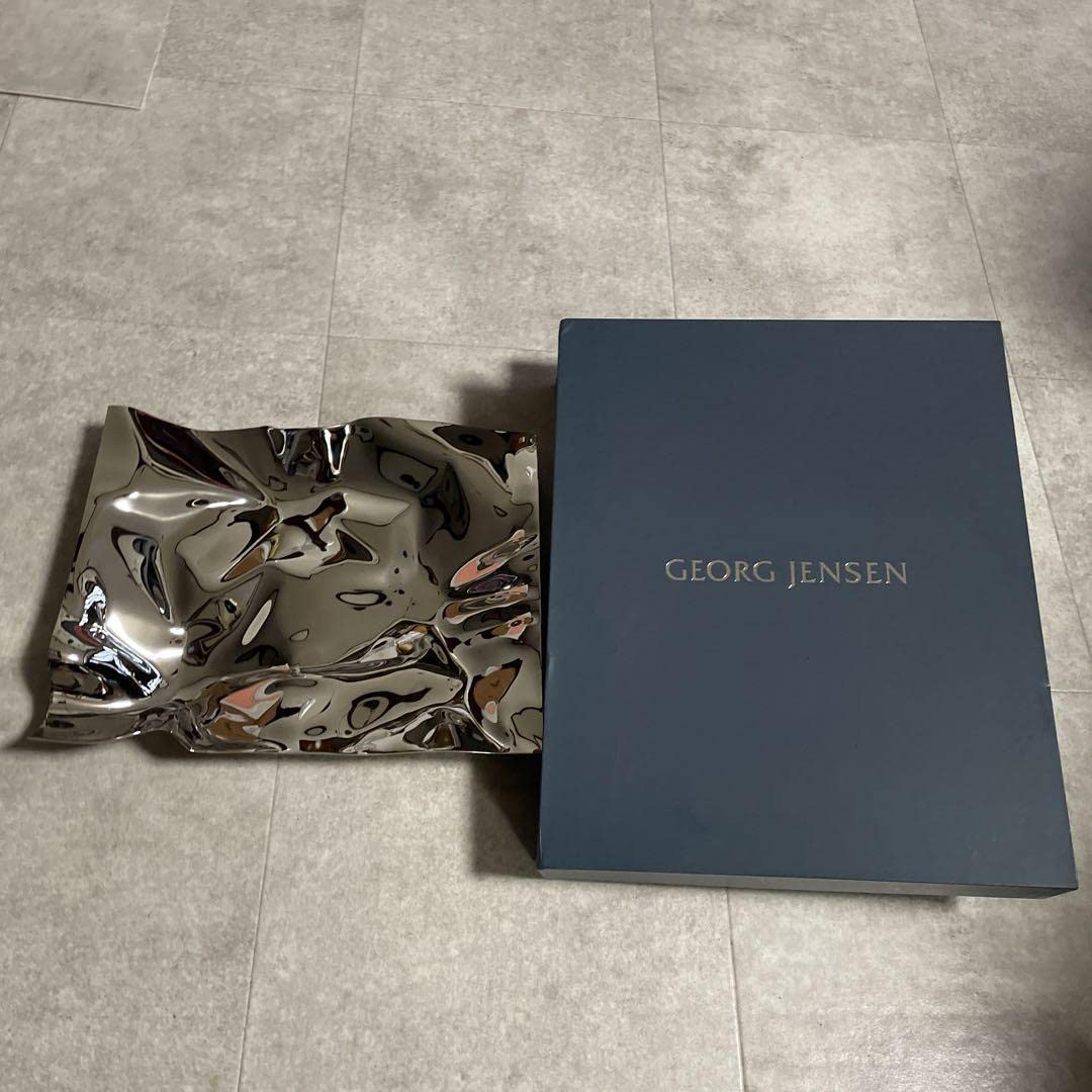 未使用品Georg Jensen Panton ステンレススチール装飾トレイ 未使用品Georg Jensen Panton ステンレススチール装飾トレイ