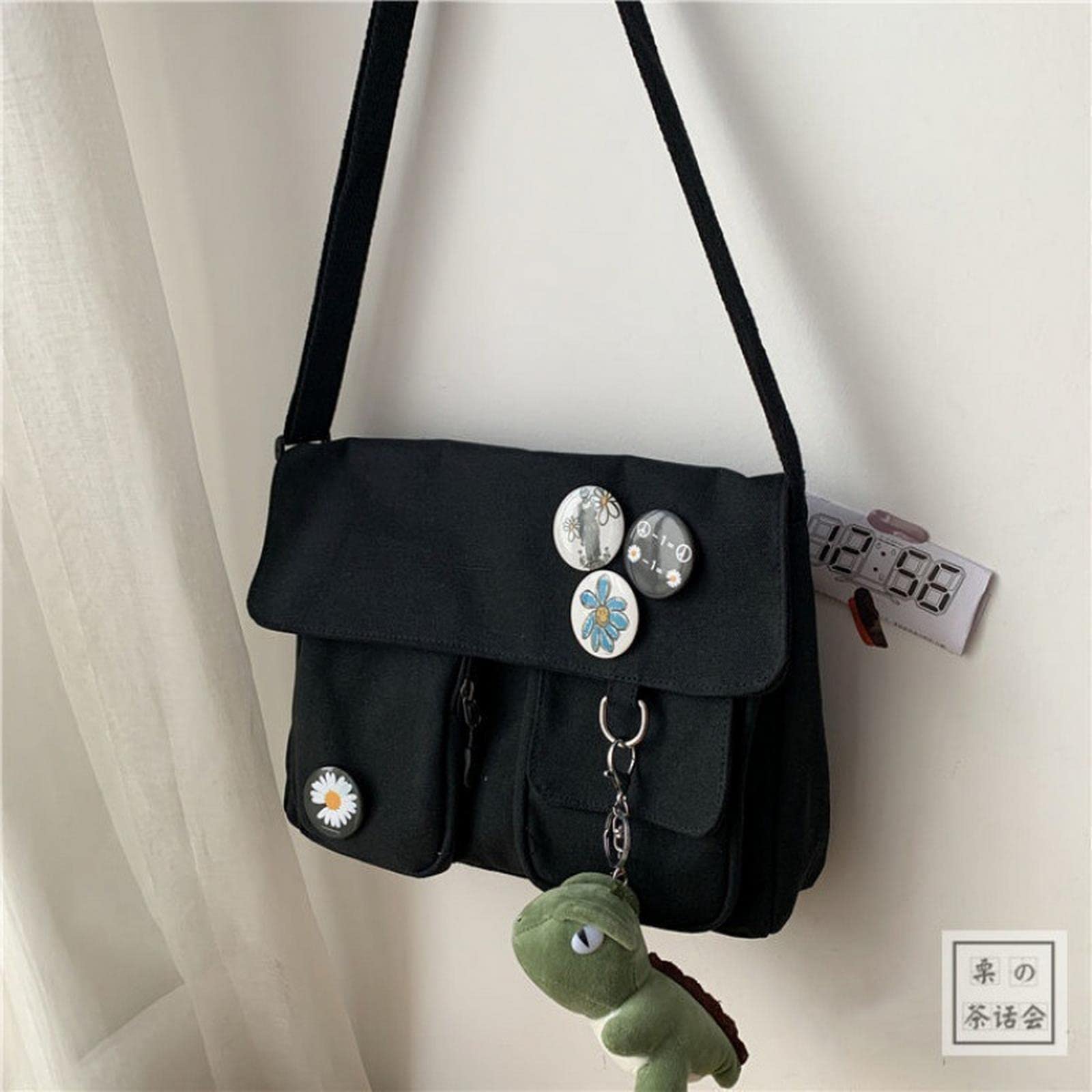 MOGSA Torba na ramię moda damska płócienne torby na ramię dla młodzieży na co dzień damskie torby crossbody o dużej pojemności solidne torebki torby kurierskie dla kobiet