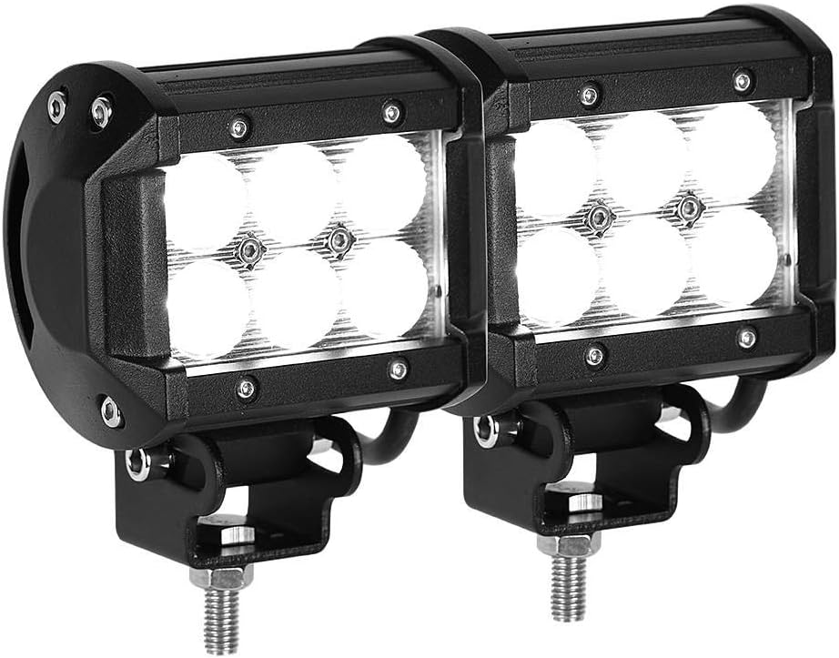 Sanven 2 X Cree Light Bar 4" 18w Spot Motorcycle LED Work ATV Offroad Fog Driving