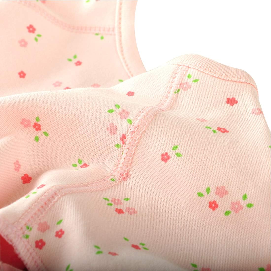 PAUBOLI Newborn Kimono Robe Organic Cotton Long Sleeve Baby Romper 2-Pack: Clothing