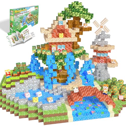 Rurvale Magnetic Blocks, Magnet Building Cubes, Preschool Montessori Educational Learning Sensory Toys for 3+ Year Old Boys Girls Birthday Gift, Toys for Kids Aged 3-5 and 4-8, 150Pcs