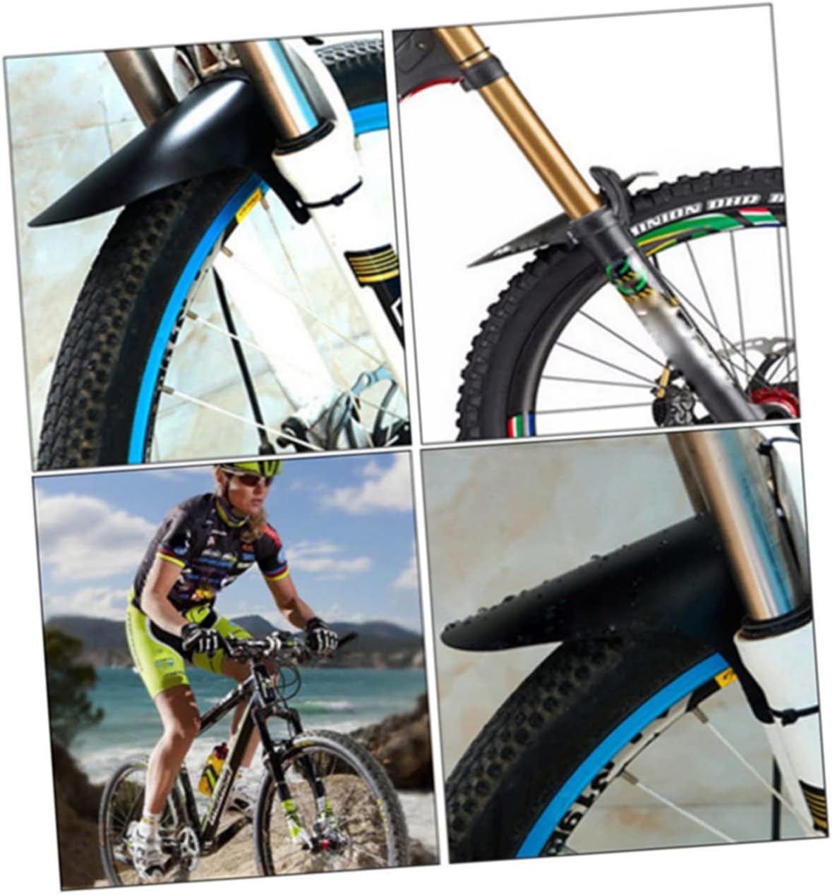 Milisten 2Sets Bike Mud Guard Set Lightweight and Easy to Assemble Mudguards for Mountain Bikes Front Protection for All Weather Conditions