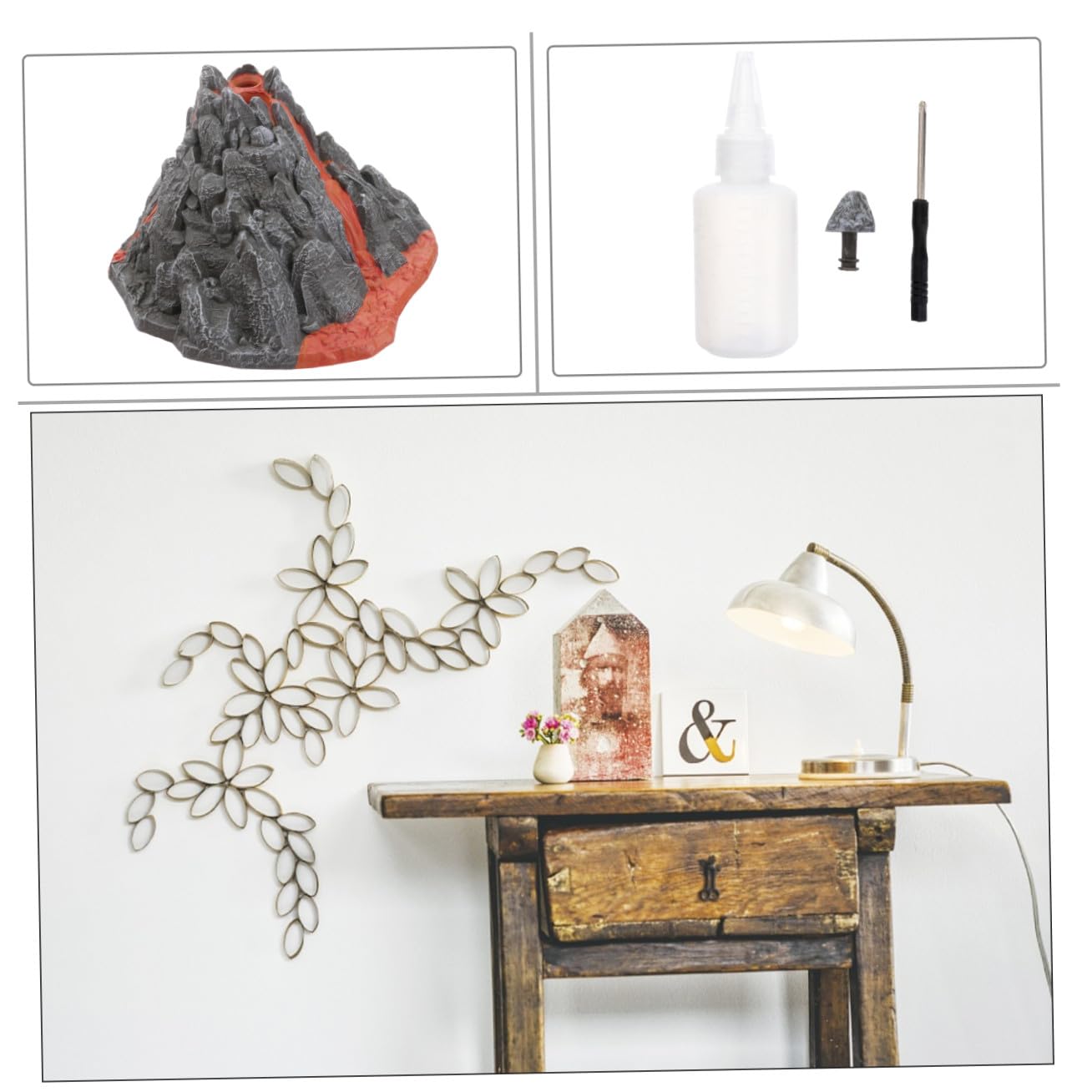 ORFOFE Simulato come Regalo Effetto Spray Dinamico in Pvc Decorazione Realistica per Desktop per Famiglia e Amici