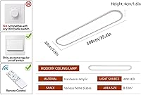 Vista 4 de Ganeed Lámpara de techo LED regulable de 39.4 pulgadas, lámparas de techo largas de alto brillo, 3000-6000 K seleccionables, moderna, ultrafina