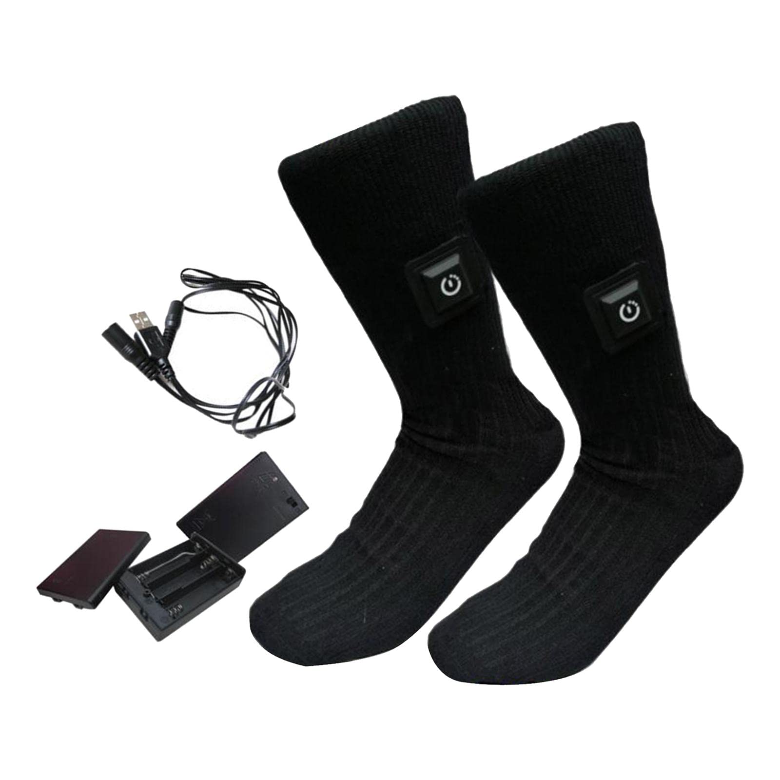 BNF®2X Unisex Electric Heated Sock with Battery Box Foot Warmer for Cycling Battery case USB |Health & Beauty | Medical, Mobility & Disability | Orthopedics & Supports | Insoles & Shoe Inserts-image-16