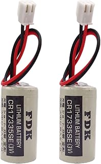 (Pack of 2) CR17335SE 3V 1800mAh Non-Rechargeable Lithium Cell for FDK CR17335SE 3V Epson Robot Controller RC Series Battery R13B060003 with White Plug