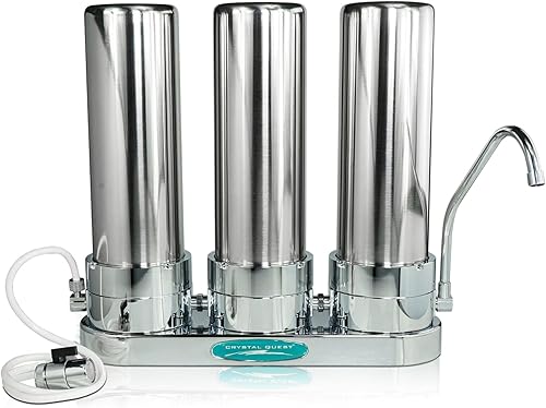 Vista 8 de Crystal Quest Sistema de filtro de agua de encimera de fluoruro único Blanco,Acero inoxidable,https:/ www.Yaxa/dp/undefined