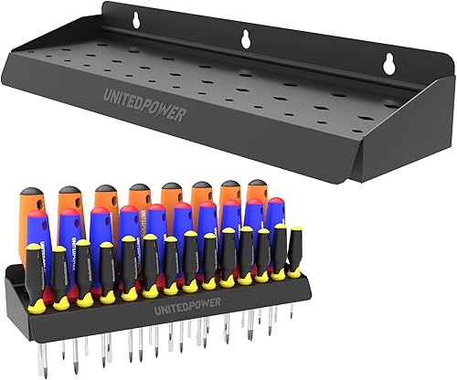 Miniatura 8 de UNITEDPOWER Soporte para Martillos, Organizador de Estante de Almacenamiento de Montaje en Pared para Taller, Cobertizo, Garaje, Hogar, Compatible