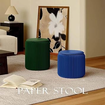 KAFELE Environmentally Friendly Paper Accordion Stool, Casual Personalized Coffee Table, Load-Bearing 200KG,48CM