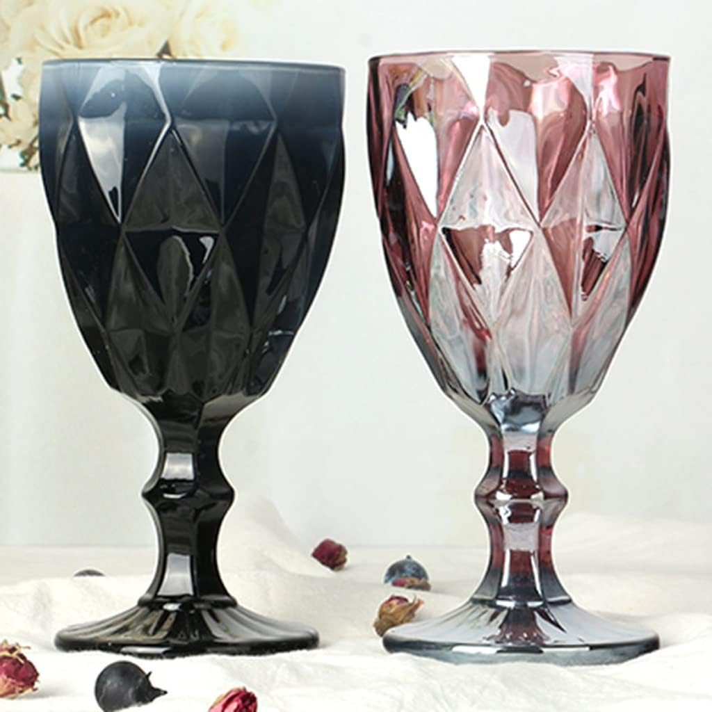 Wine Glass Cups Multicolor Carved Goblet Whiskey Red Glasses 300ml Wedding Party Champagne Flutes Bar