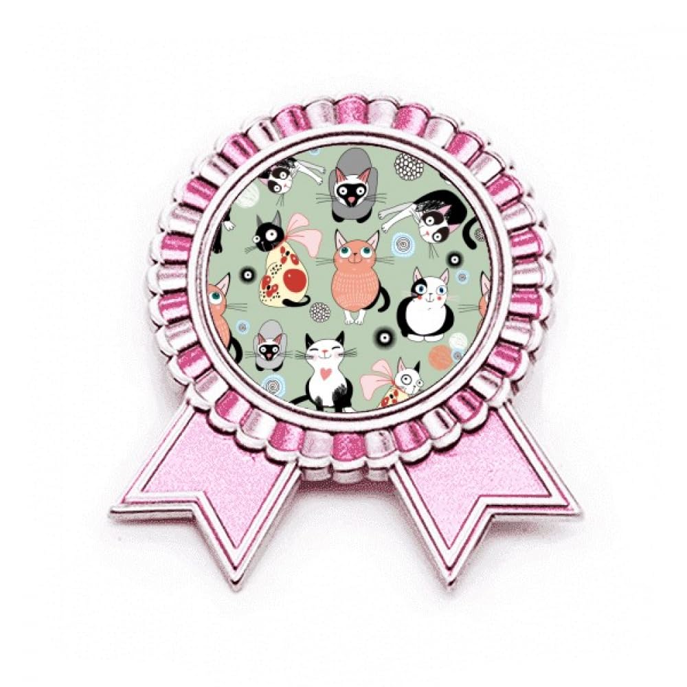 Broche chat en métal rose taille M pour chien et chat - 4