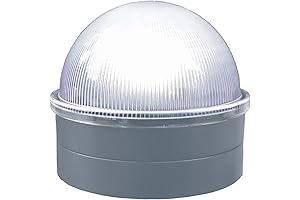 Classy Caps Solar Post Cap with Ground Post Mount for Chain Link Fence Pole