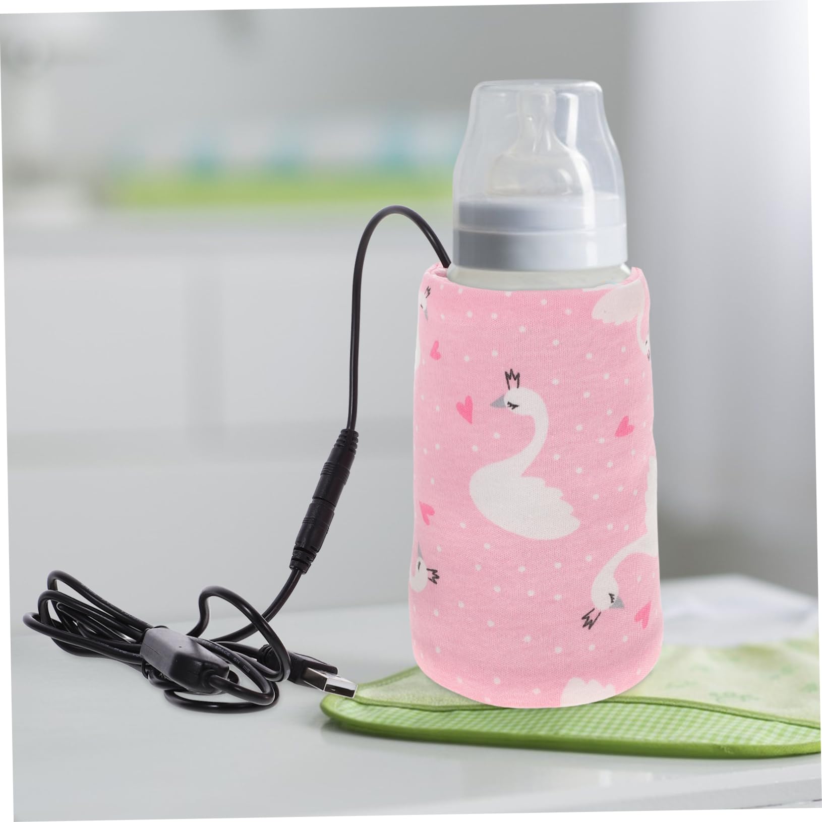 Toyvian 3piezas Bolsa Térmica para Biberones USB Calentador Portátil De Leche Aislante Térmico para Alimentación Infantil Diseño Individual y para Viajes y Paseos Bebés
