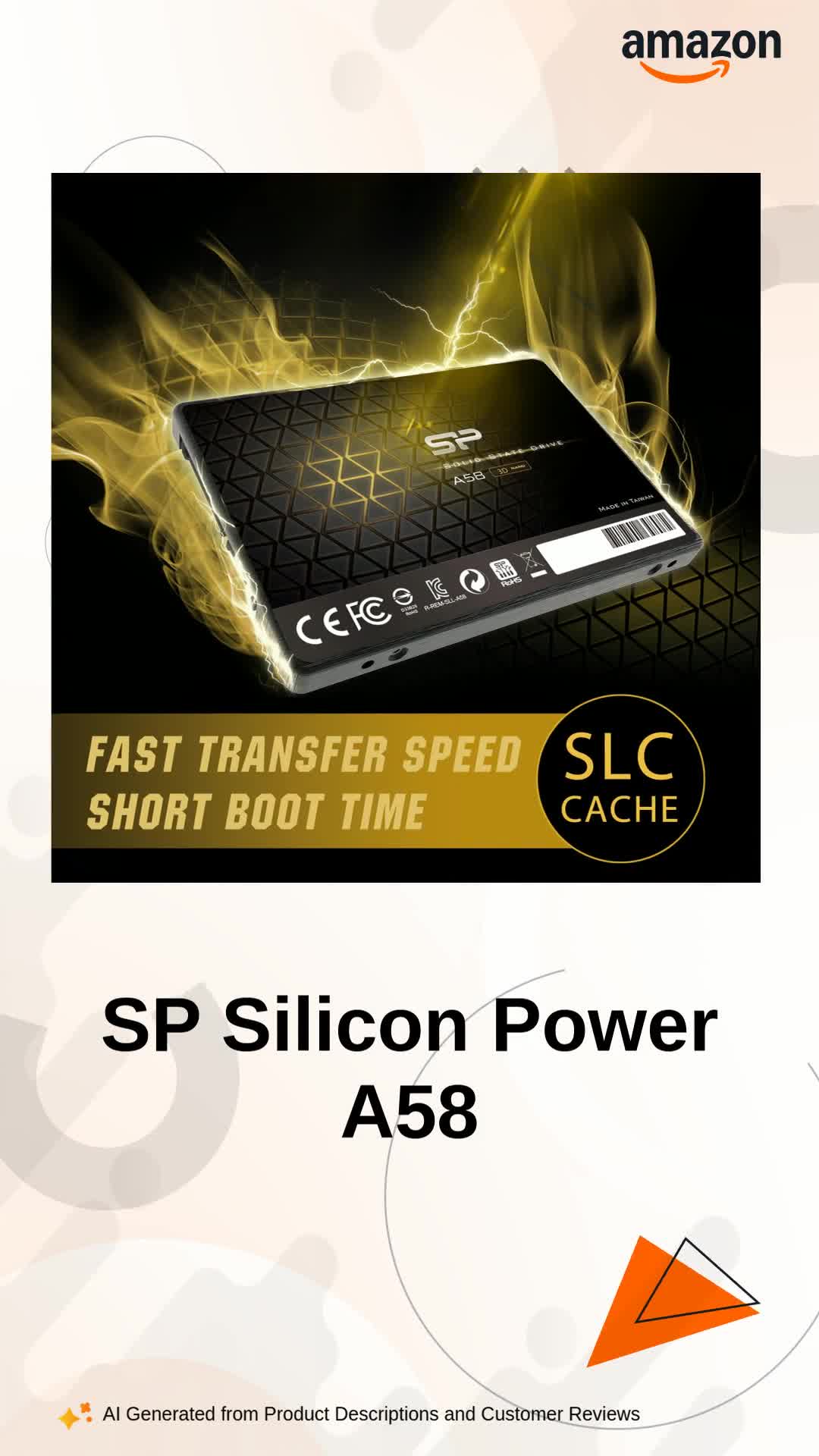 SP Silicon Power Ace A58 256GB 2.5 Inch SATA III SSD