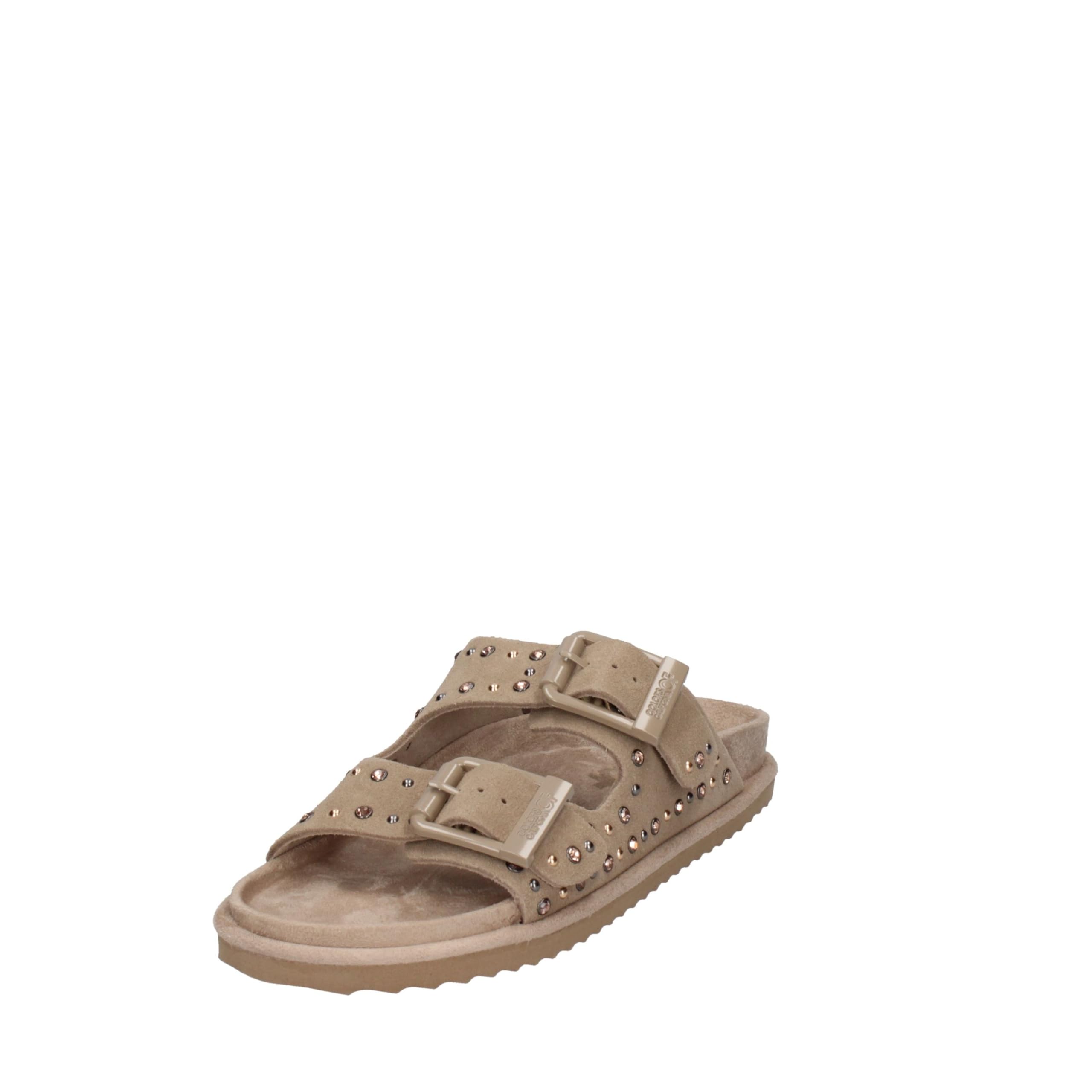 Colors of California Two buckle sandal with studs MUD 36