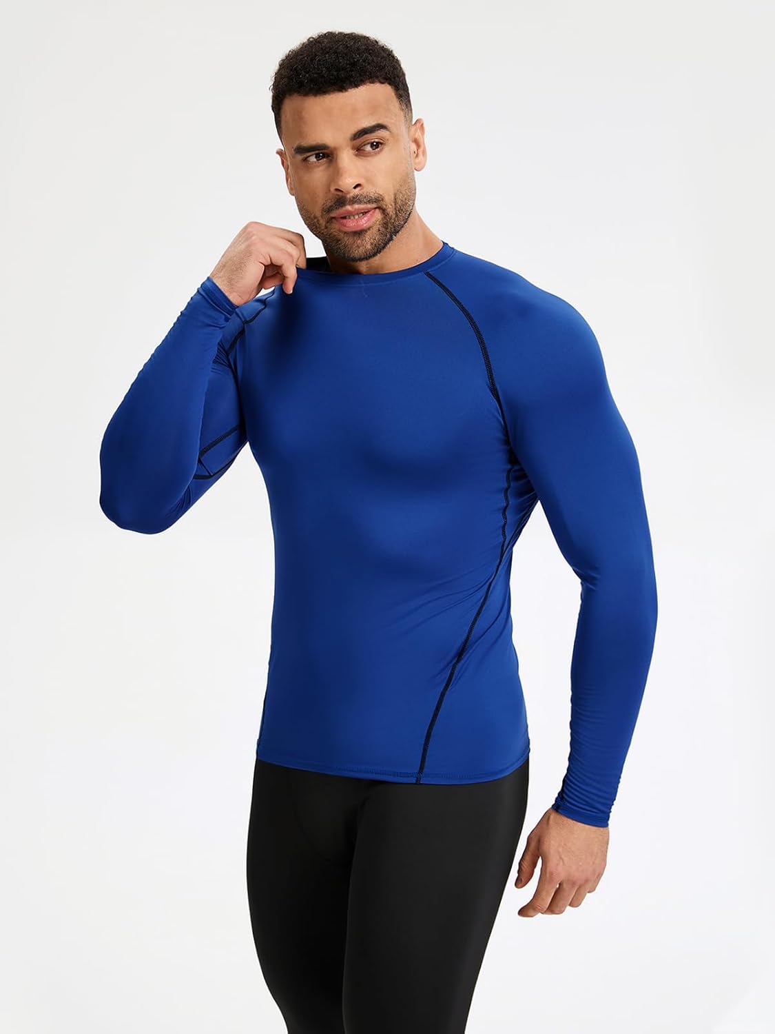 5-6 Packs Long Sleeve Compression Shirt Men,Sports Baselayer Workout Shirt,Athletic Tops Running Shirts for Men - Image 3