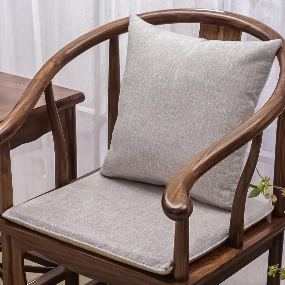 YUURO Chair Seat Cushion 1" Thick Chair Seat Pad Square High Density Foam Chair Cushion,Anti-Slip Indoor Outdoor Furniture Cushion Removable Chair Pad