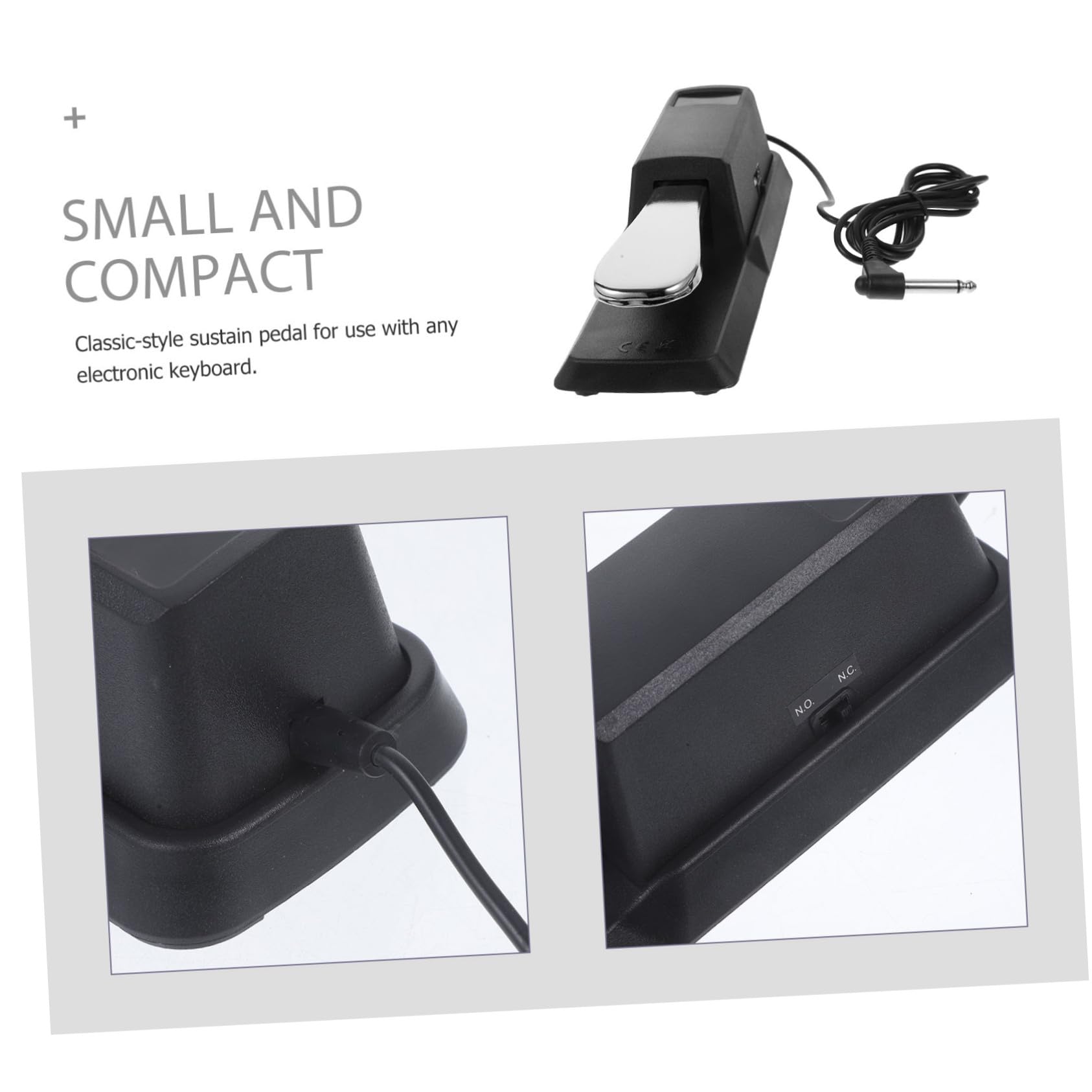 VICASKY Keyboard Sustain Foot Pedal Pedal for Piano Aluminum Alloy Non-slip Pad Capability for Digital Keyboards (random Style)