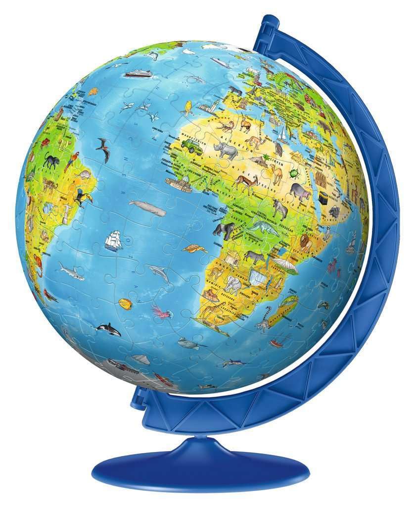 Kinderglobus in deutscher Sprache. Puzzleball 180 Teile: Erlebe Puzzeln in der 3. Dimension
