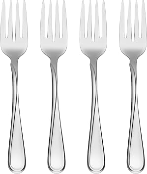 Oneida Flatware Flight Salad Forks 18/0 Silverware Set for 4, (4-Piece)