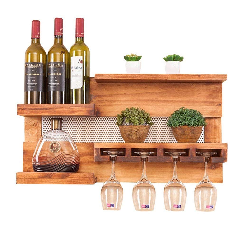 Porte-verre à vin mural pour économiser de l'espace et ranger vos bouteilles loft