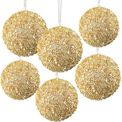 Poen 6 Pcs Christmas Ball Ornaments Cover