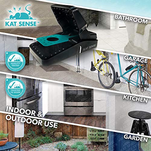 Kat Sense Rat Traps For House (12 Pack) Humane Rodent Trap For Instant Kill Results, Easy To Use Mouse Traps, Effective Anti-Rodent Solution, Reusable, Indoor ‘N Outdoor #TOP6