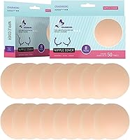 Vista 1 de 4 8 pares de cobertores de silicona para pezón, reutilizables, redondas, invisibles, L
