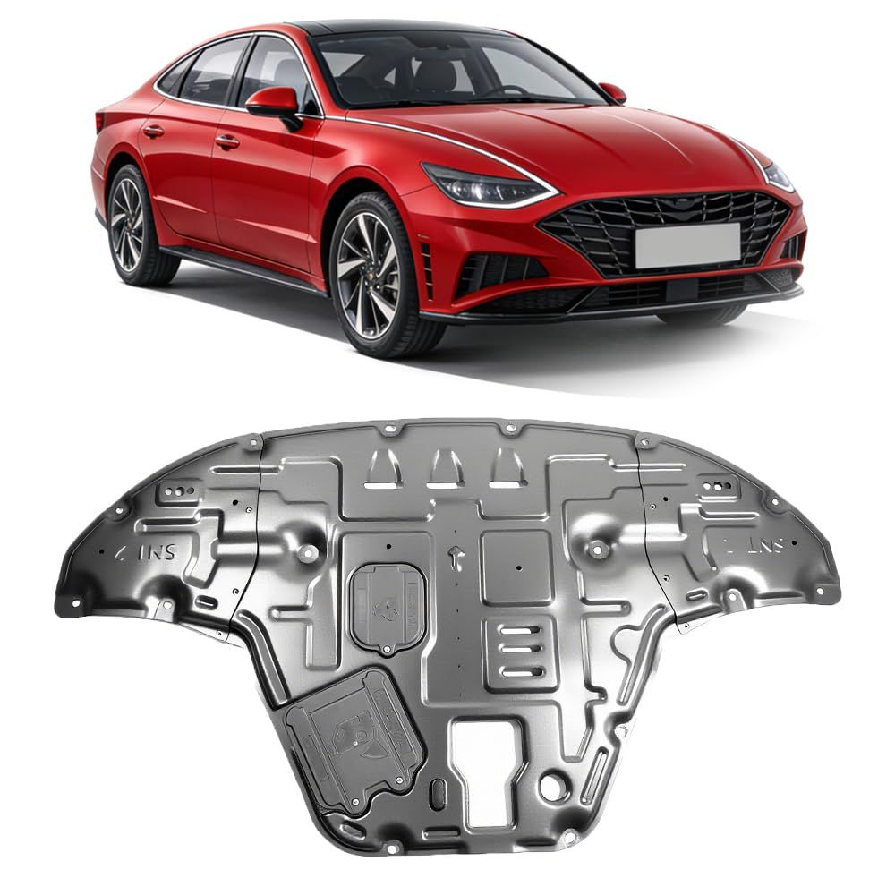 Front Skid Plate for Hyundai Sonata 2020 2021 2022 2023 Engine Splash Shield Heavy Duty, Impact Resistant Engine Guard Cover for Sonata Underbody Guard Plate w/Screw Hardware