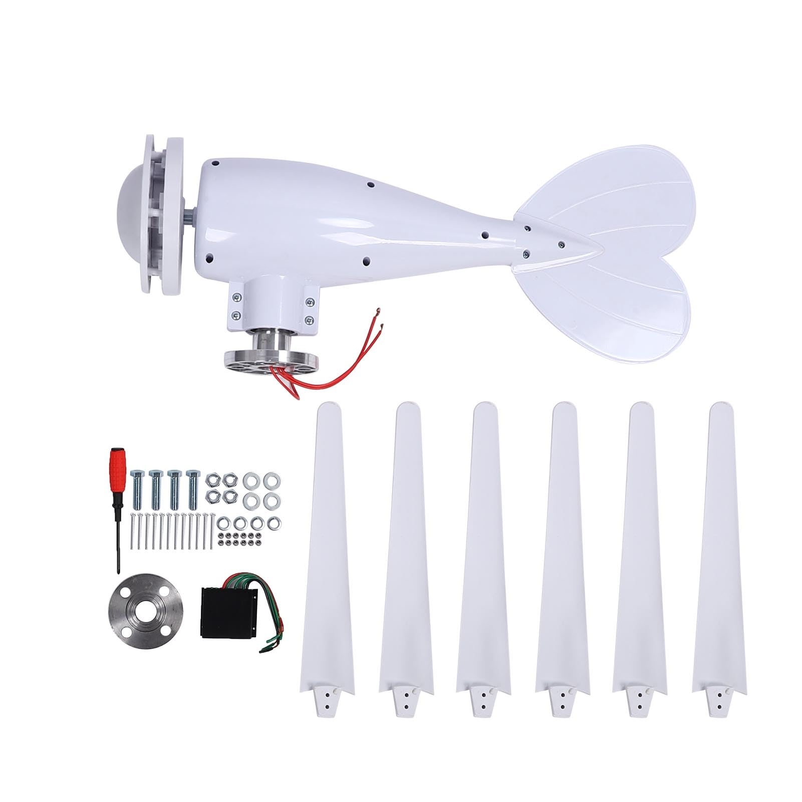 Generatore Eolico da 300 W, 6 Pale, Avvio a Bassa velocità, Resistente All'acqua, con Controller Integrato, per, Fattorie, Barche