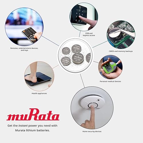 Miniatura 4 de Murata CR1616 - Celda de moneda de litio de 3 V, reemplaza a Sony CR1616 (2 baterías)