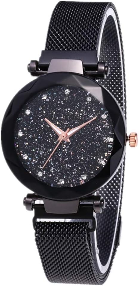 FJROnlineWomen's Analogue Quartz Watches Starry Sky Wrist Watches Waterproof Magnet Strap Buckle Stainless Steel Quartz Watch