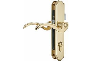 Hoppe Polished Brass Lever Mortise Lock Set for Left-Hinged Outswing Screen/Storm Doors