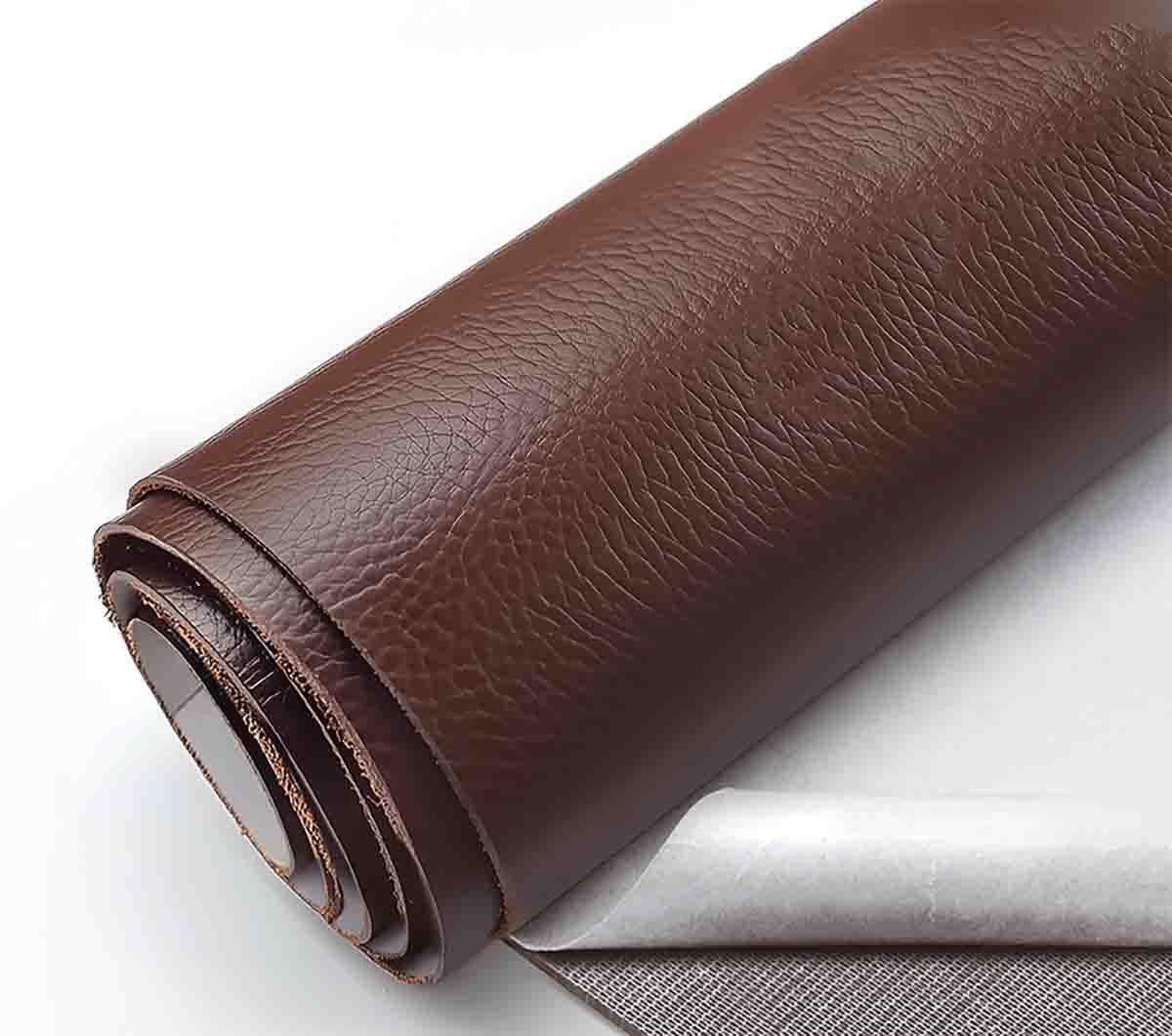 Kit de reparación de PU, cinta autoadhesiva de reparación de PU, kit de reparación de vinilo de 0,8 mm de espesor(Brown,18x18 in)