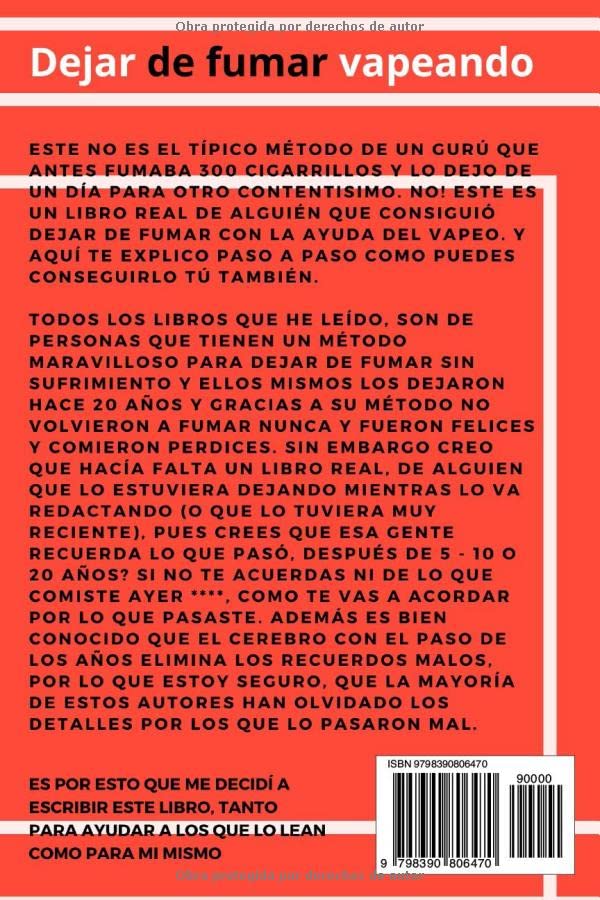 Miniatura 2 de Cómo dejar de fumar vapeando Método para dejar el tabaco para gente vaga (Spanish Edition)