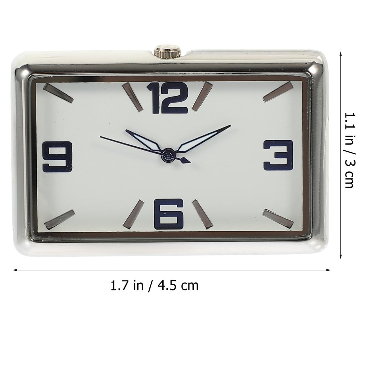 Kichvoe Square Car Dashboard Clock Adhesive Timepiece Decorative Auto Dashboard Decor for Office Home School Simple Installation