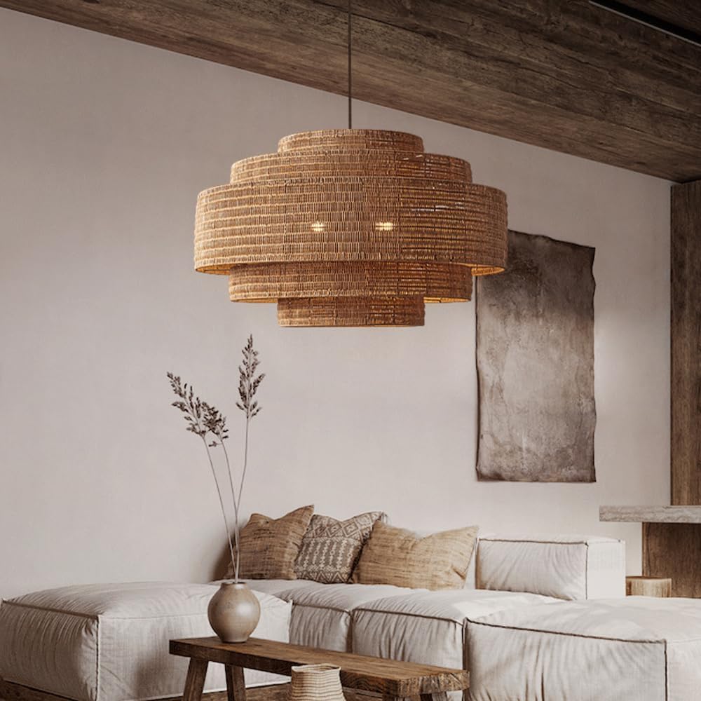 Amazon.com: Vintage Style Bamboo Living Room Chandelier Retro