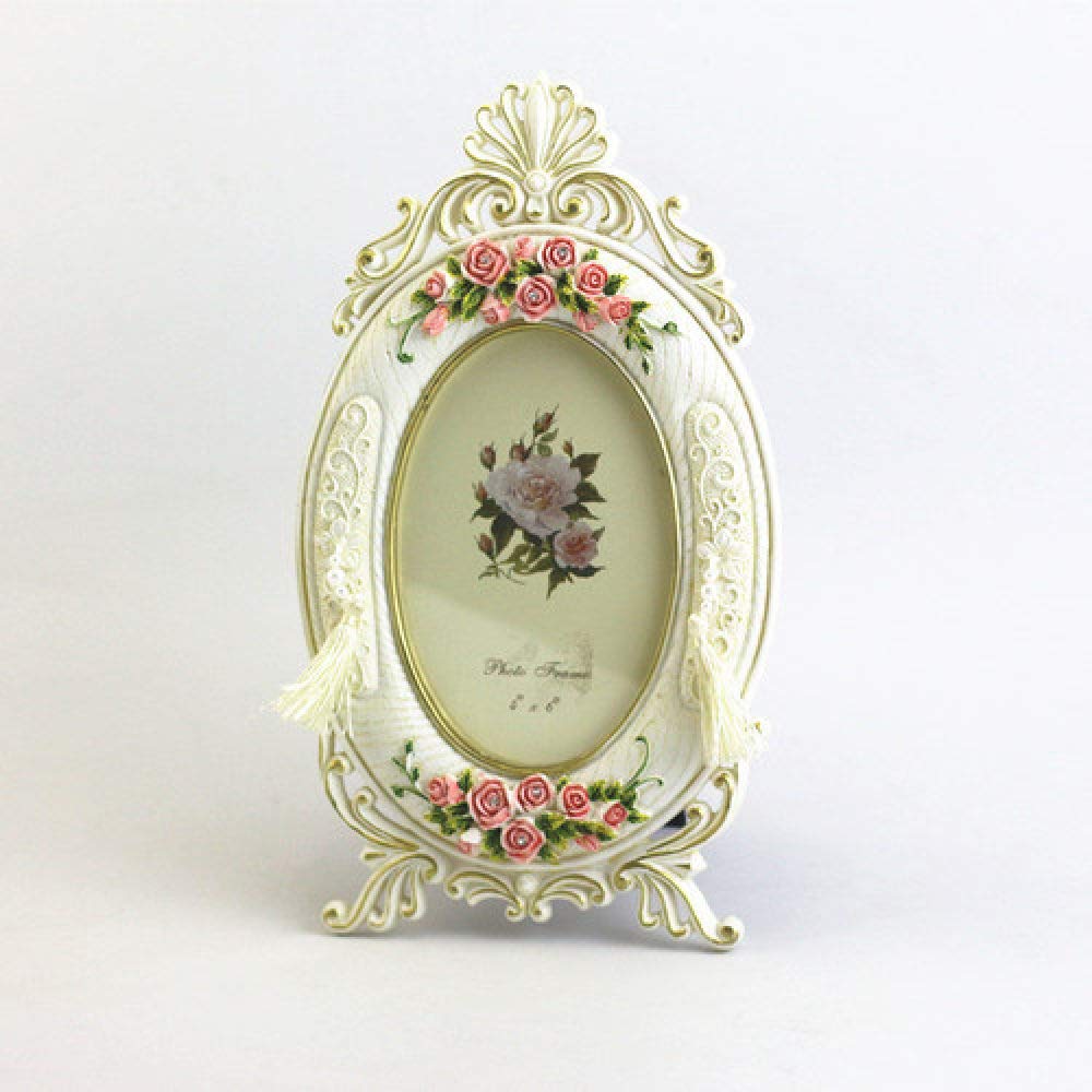 Cadre photo rose de 6 pouces en résine style ancien idée cadeau idéale pour Noël