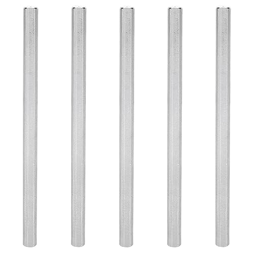 Miniatura 5 de Eje D de 0.236 in, 5 piezas de acero inoxidable Φ6mm engranajes de alta velocidad, eje cilíndrico, varilla de acero redonda, accesorios de robot de