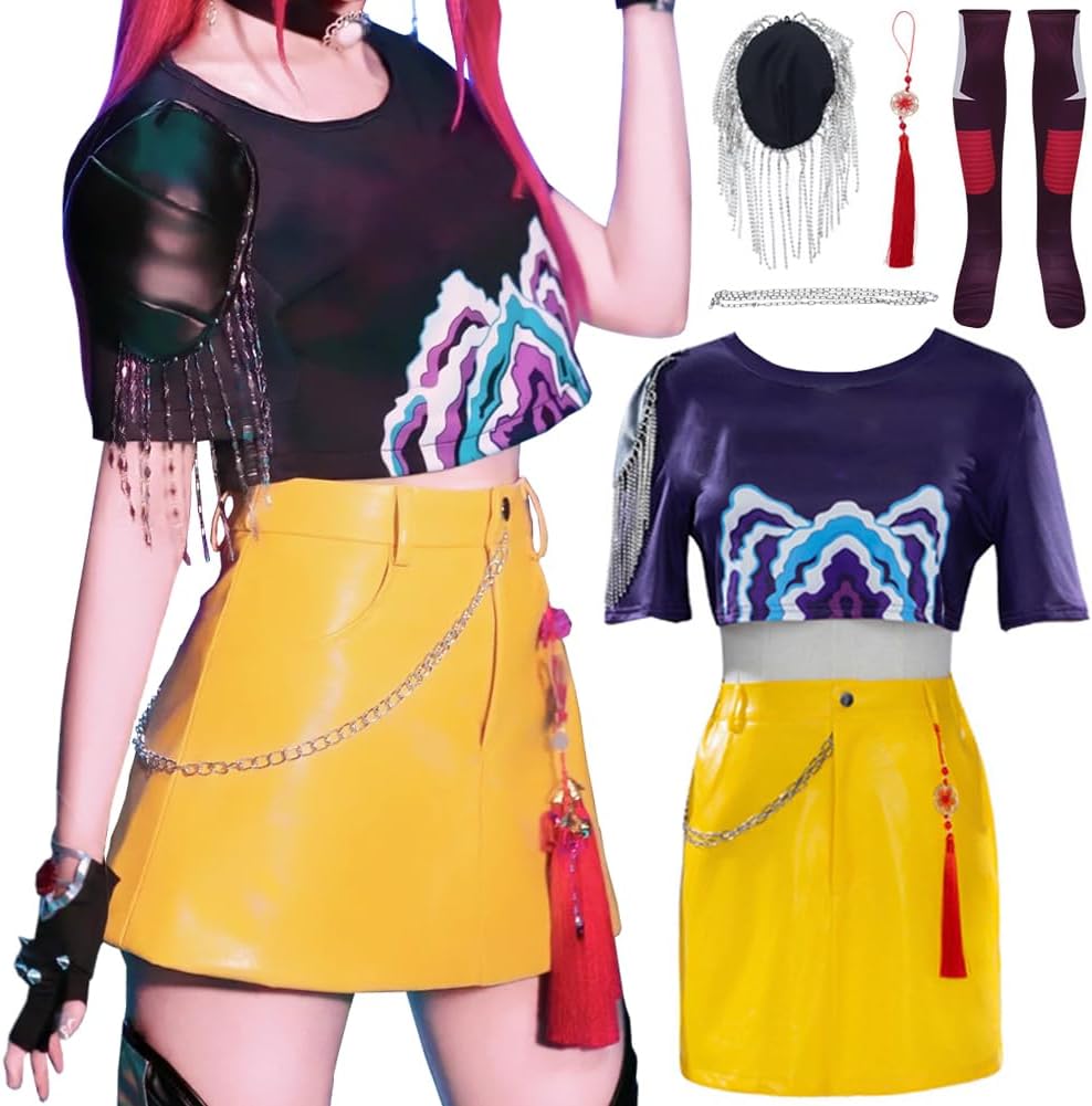 Women Costume Movie Uniform Outfit With Socks Halloween Full Set