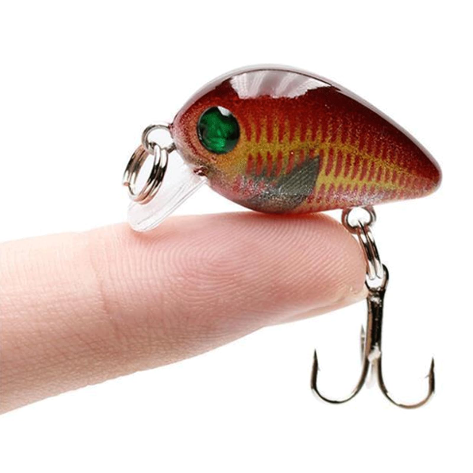 Coffret d'appâts de pêche : leurres flottants de type crankbait, leurres de type minnow, leurres wobbler, appâts pour la pêche à la truite, à la perche, au bar et au sandre. Matériel de pêche.