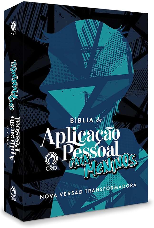 BÍBLIA DE APLICAÇÃO PESSOAL PARA MENINOS MÉDIA AZUL CAPA DURA NVT