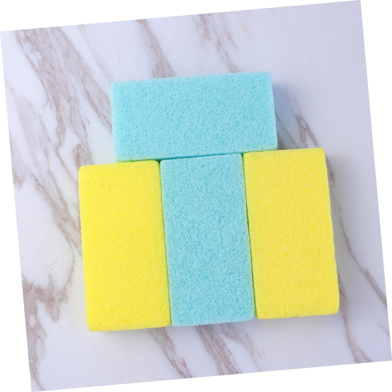 4PCS Natural Stone Foot Care Scrapers Pumice Callus Removers with Smooth Edges for Men Women Dead Skin Removers Pedicure Tools for Foot Rubbing and Pumice Treatment Random Color