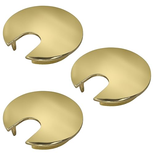 Miniatura 23 de Electriduct Organizador de cable de 2.5 pulgadas con ojales de metal para escritorio, 2.461 in, níquel cepillado (paquete de 3) cepillado