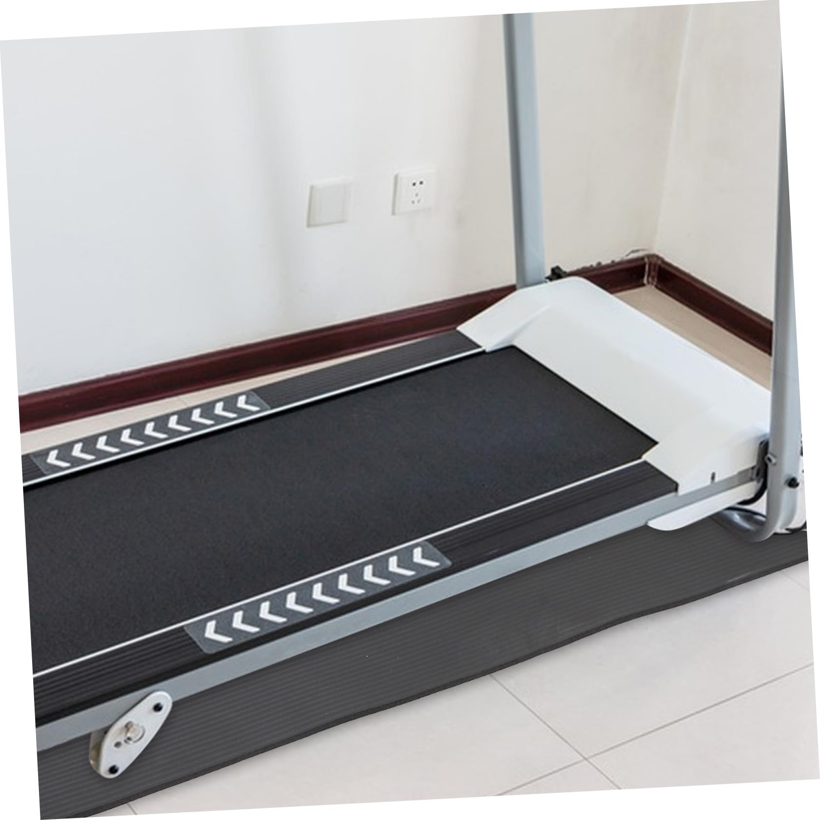 Alfombrilla para Cinta de Correr Nbr Negra, Antiruido y Amortiguación | Workouts y Oficina, Superficie Firme y Fiable, Accesorio de Ejercicio en Casa, Estilo Visual Atractivo