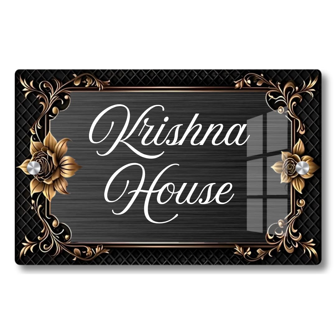 Name plate for home entrance Home name plate Door name plates Name Plate For Home Office (12/18 inch) Name plate V) — Amazon image 2